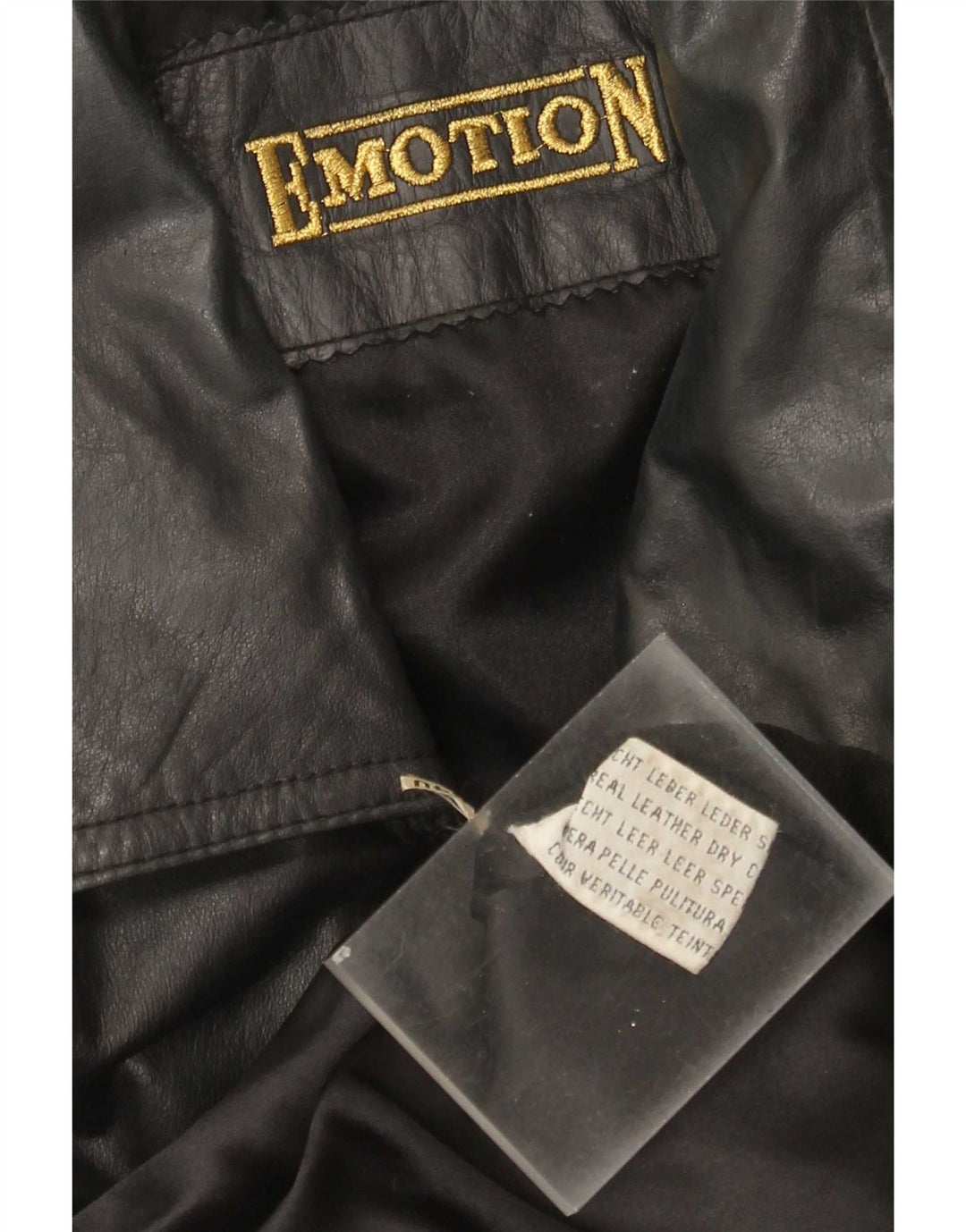 VINTAGE Chaqueta de cuero para mujer Reino Unido 16 Cuero negro grande