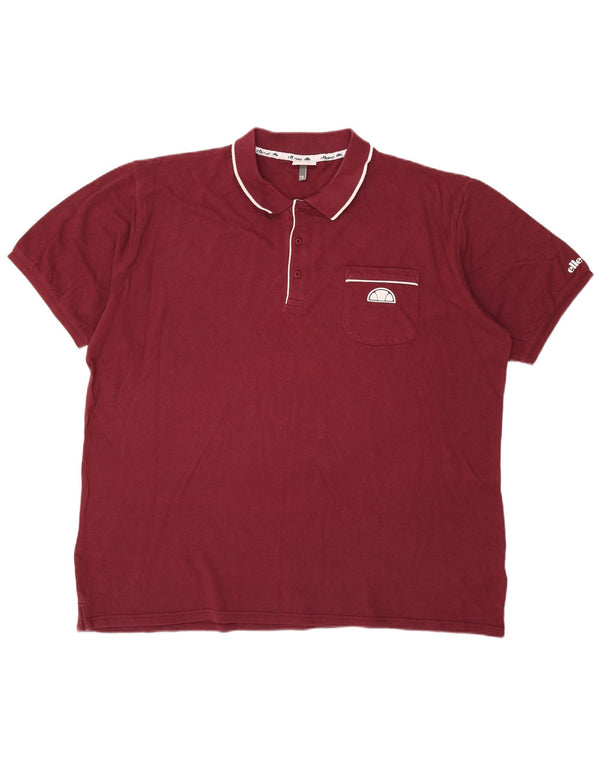 Polo Ellesse Hombre 2XL Algodón Burdeos