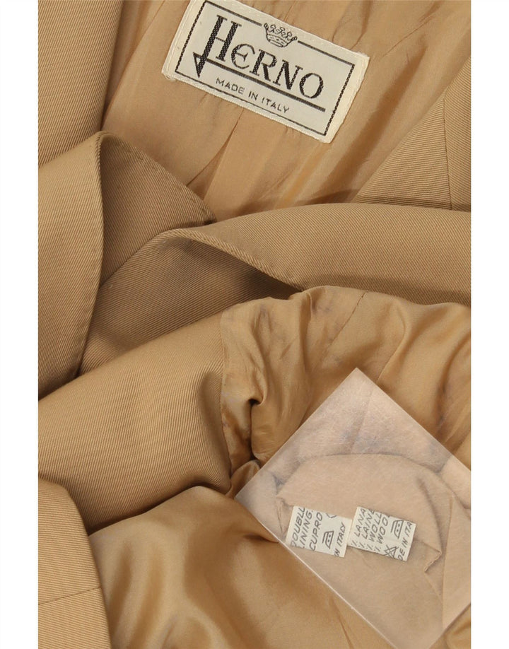 Herno Chaqueta Blazer De 2 Botones Para Mujer IT 50 XL Lana Beige