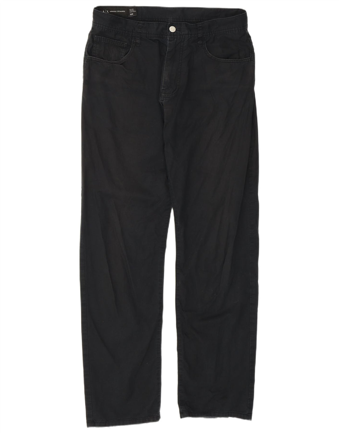 Armani Exchange Pantalones informales rectos para hombre W32 L30 Algodón negro