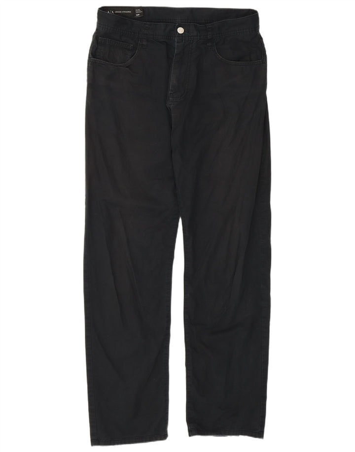 Armani Exchange Pantalones informales rectos para hombre W32 L30 Algodón negro
