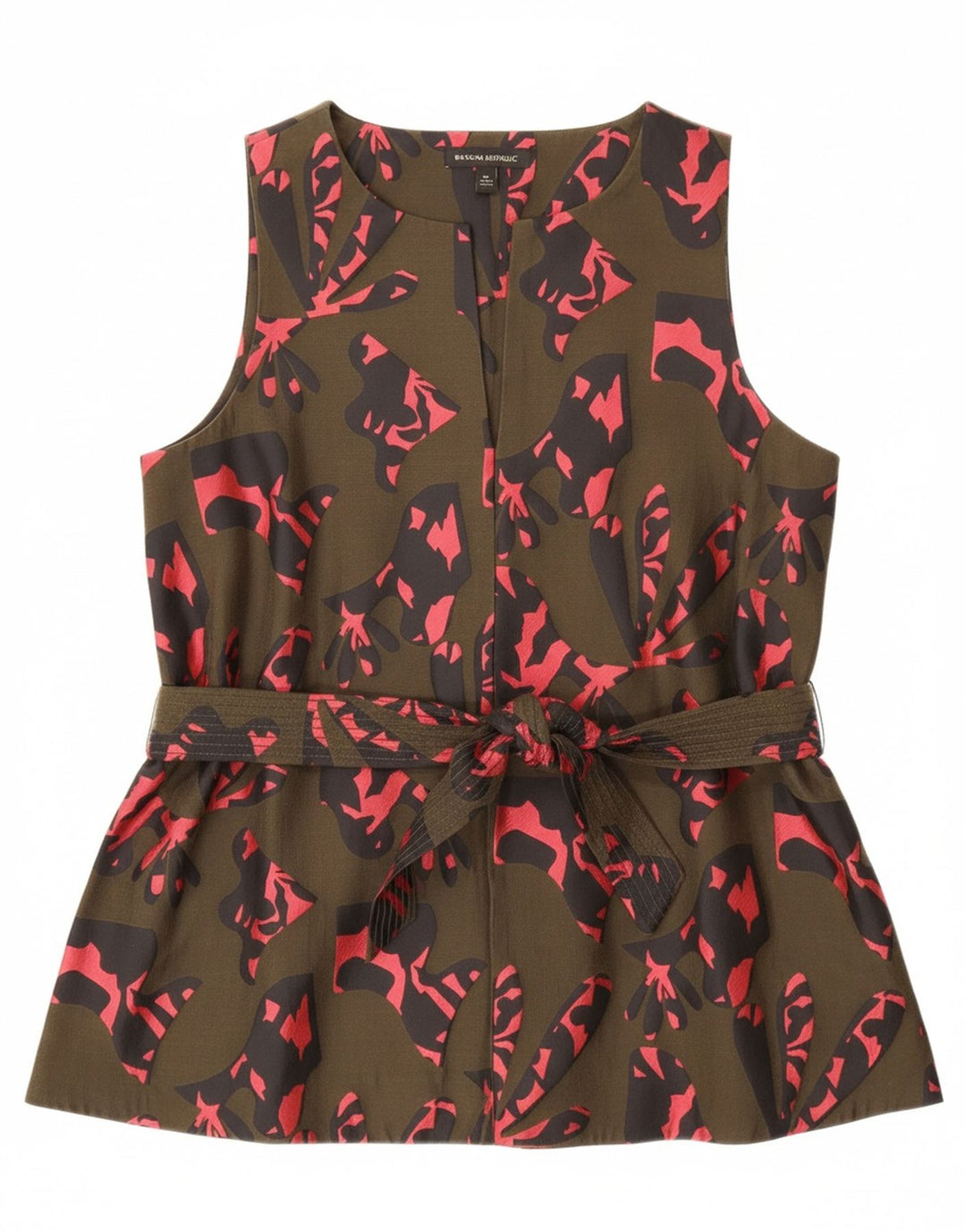 BANANA REPUBLIC Blusa con estampado abstracto para mujer Reino Unido 44 Caqui medio