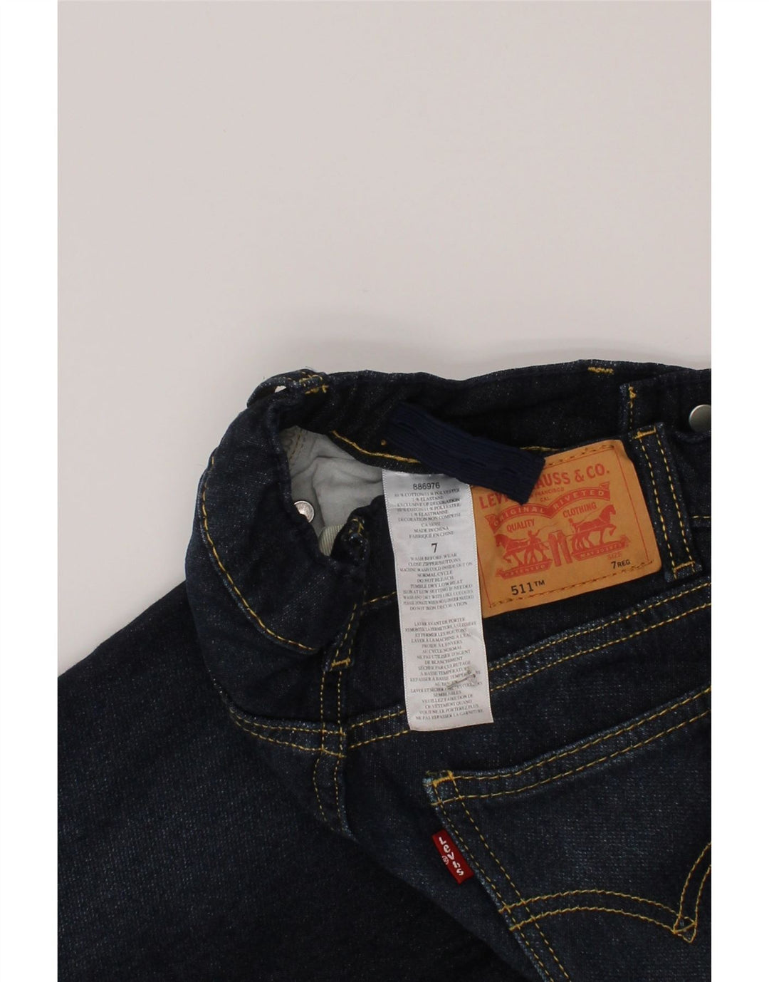 Levi's 511 Vaqueros Slim para Niños 6-7 Años W24 L22 Algodón Azul