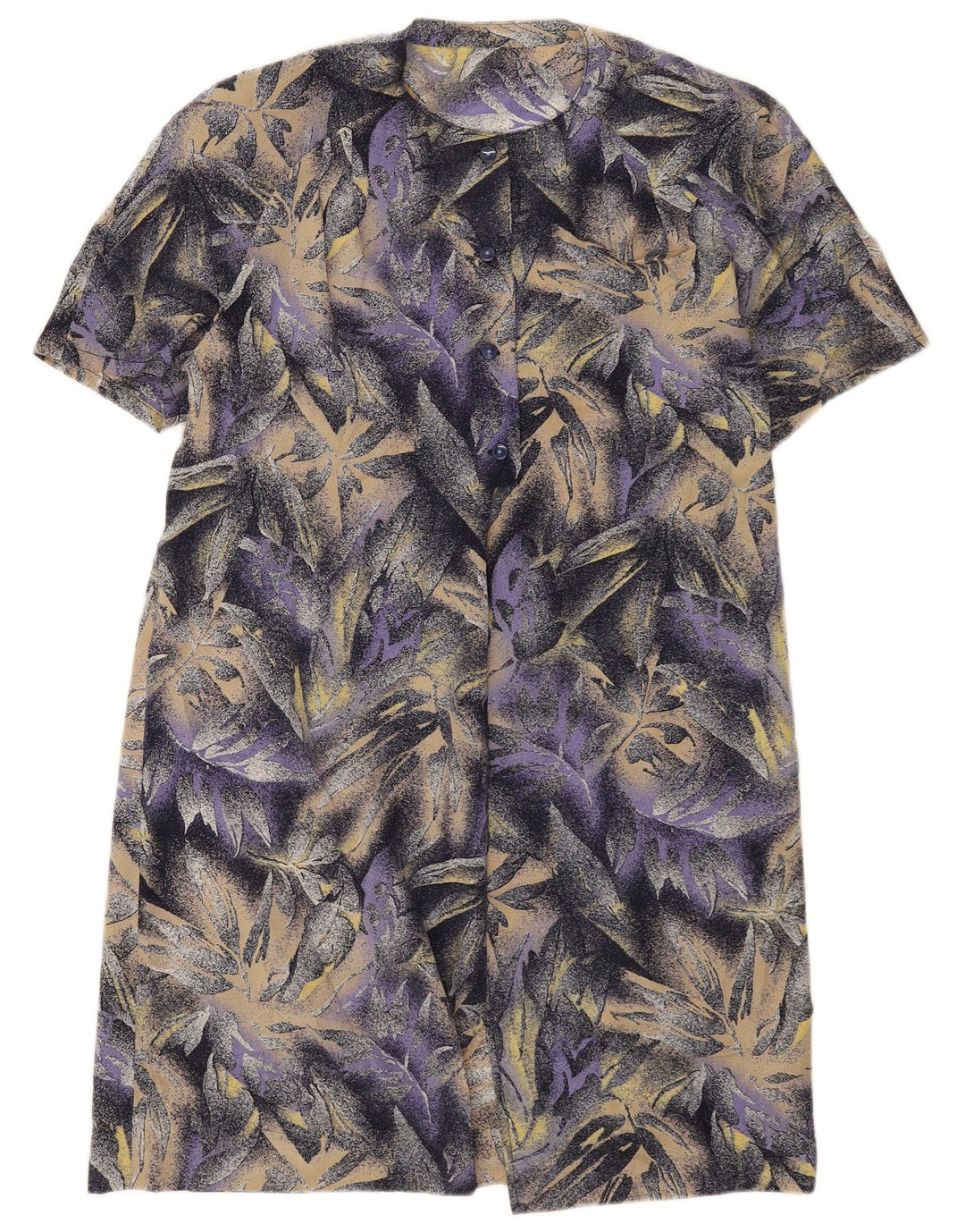 Vintage mujer cambio vestido Reino Unido 14 medio púrpura floral