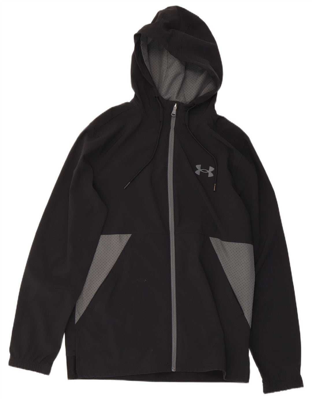 UNDER ARMOUR Chaqueta superior de chándal con capucha para hombre Bloque de color negro mediano