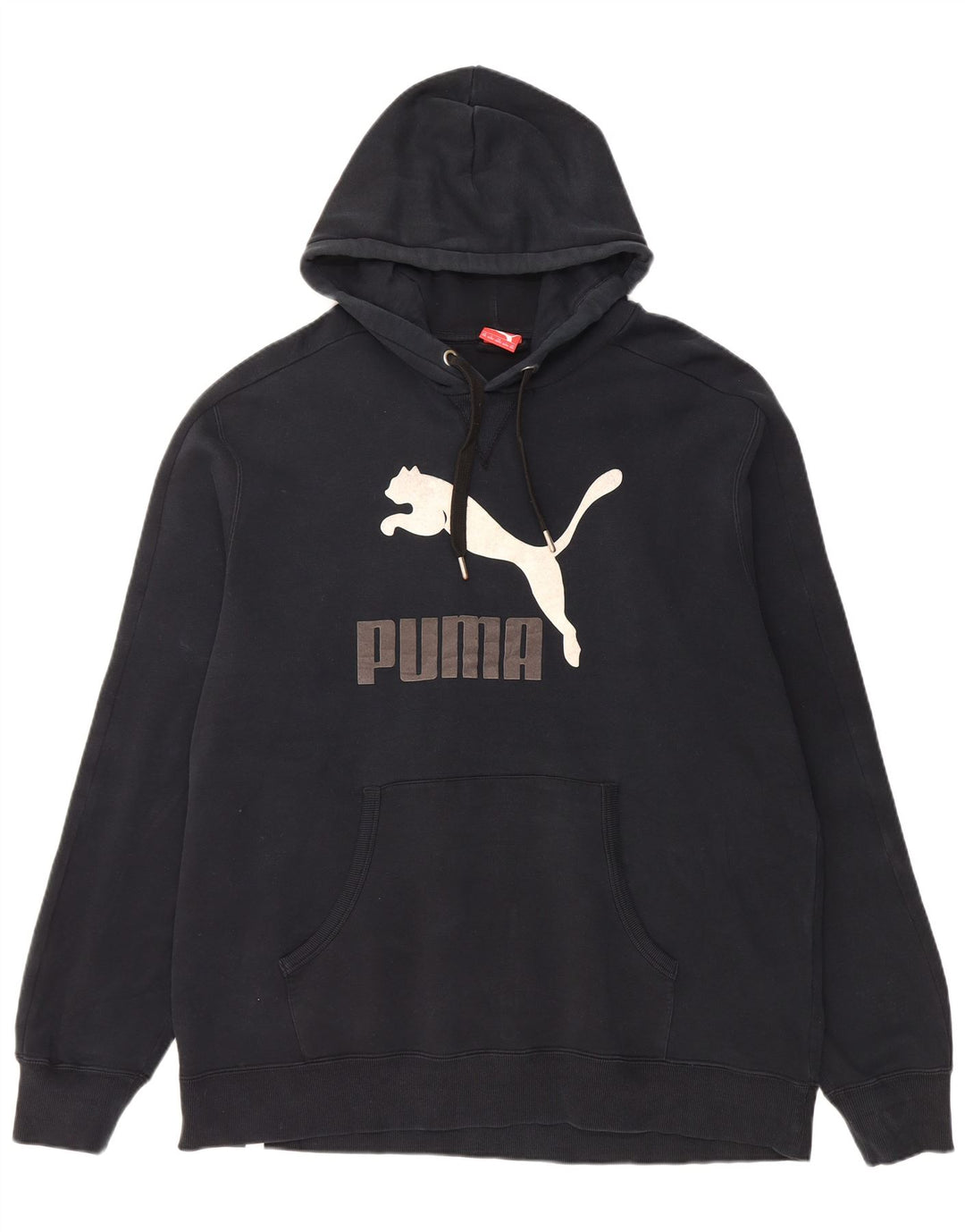 Puma - Sudadera con capucha gráfica para hombre, talla 2XL, algodón negro