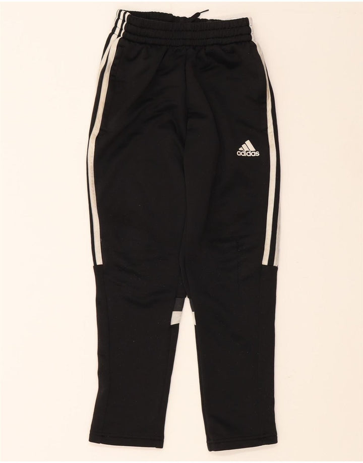 ADIDAS Boys Aeroready Tracksuit Trousers 9-10 Years  Black Polyester Vintage Adidas and Second-Hand Adidas from Messina Hembry 