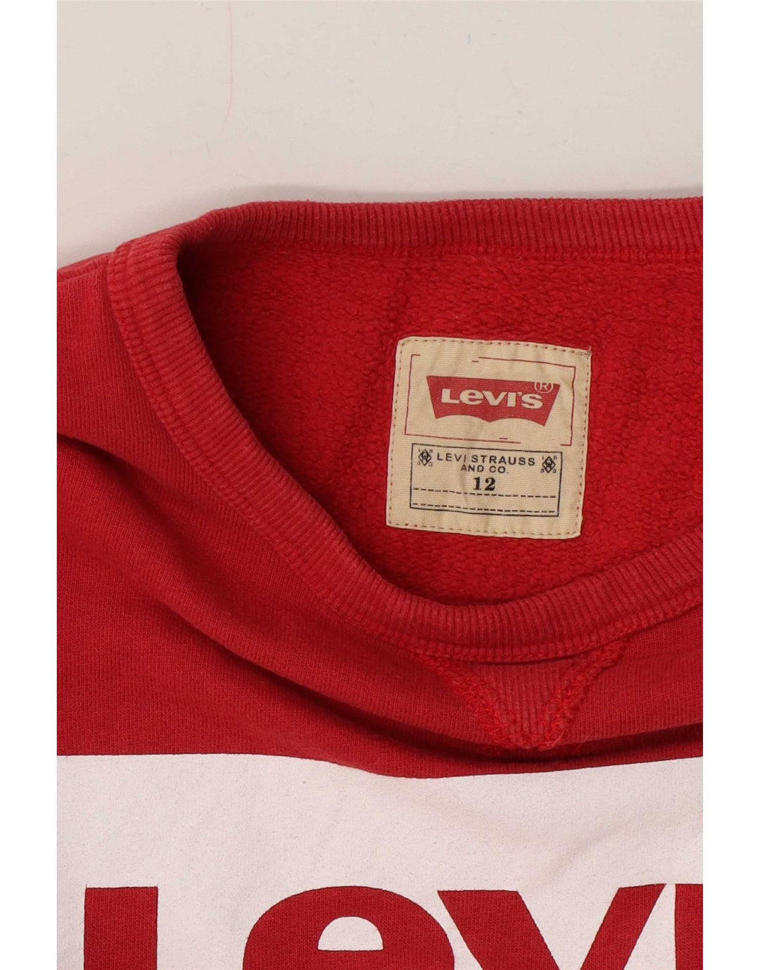 Levi's - Jersey con capucha para niño (11-12 años), color rojo