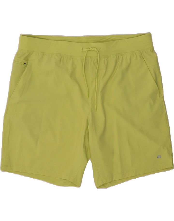 RUSSELL ATHLETIC Mens Sport Shorts XL  Green Polyester Vintage Russell Athletic and Second-Hand Russell Athletic from Messina Hembry 