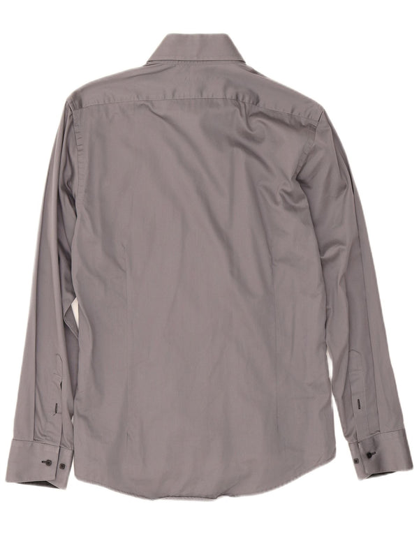 Camisa Jules Hombre Slim Fit Talla 39/40 Algodón Gris Medio