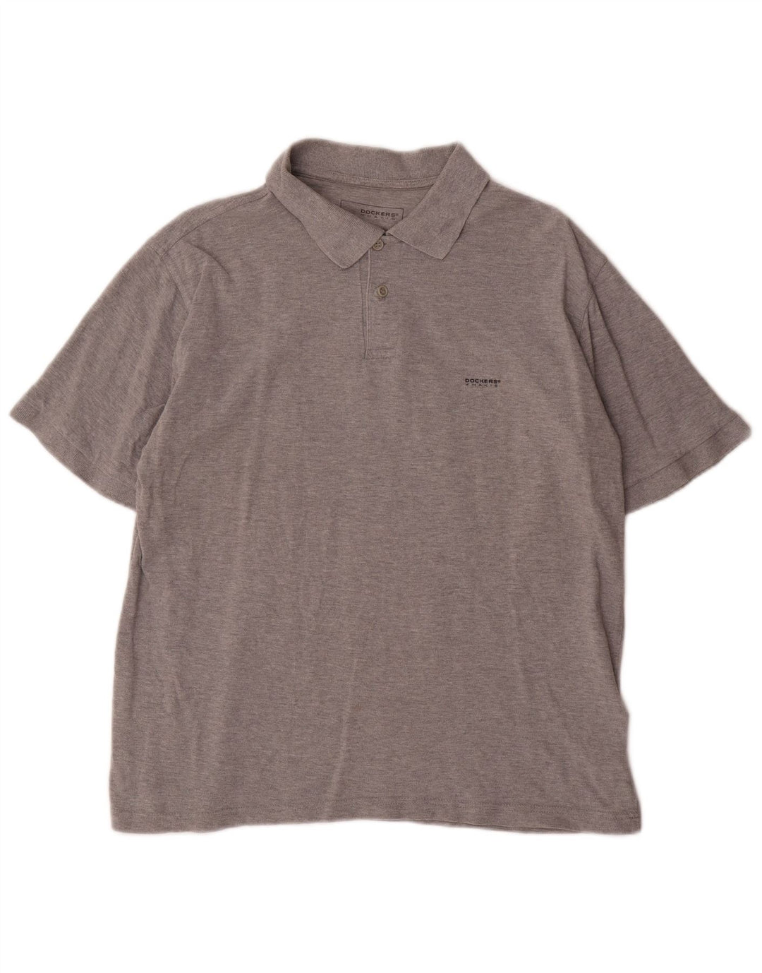 DOCKERS Polo Caqui Para Hombre Algodón Moteado Gris Medio