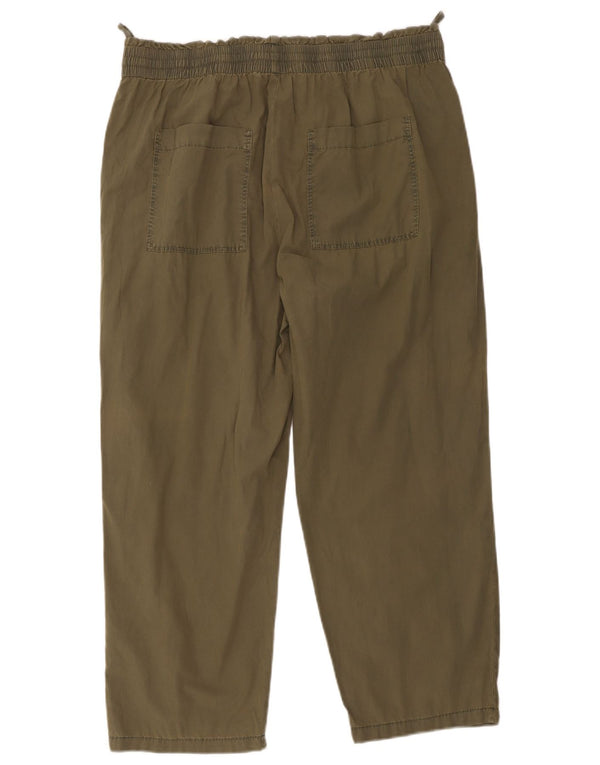 Marks & Spencer Pantalones Chinos Rectos para Mujer UK 18 XL W36 L26 Caqui