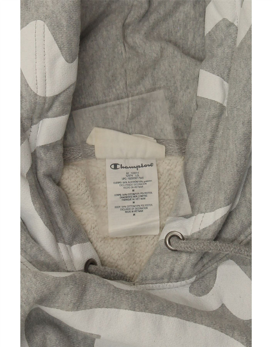 Champion Sudadera Con Capucha Gráfica De Algodón Gris Medio