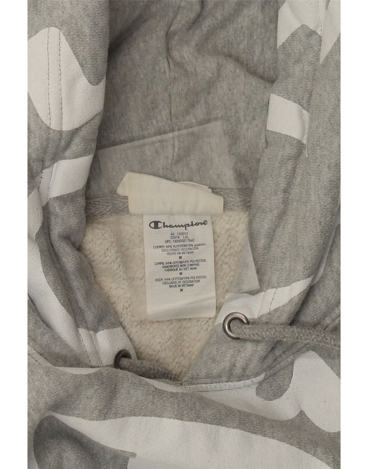 Champion Sudadera Con Capucha Gráfica De Algodón Gris Medio