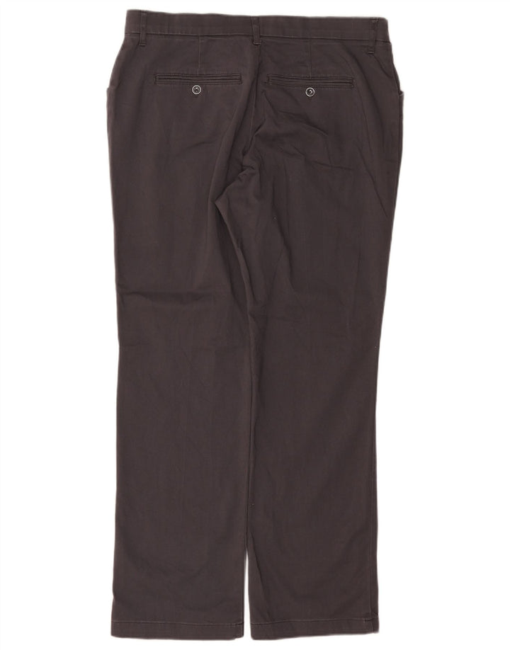 Pantalones Casuales Rectos LEE Womens Total Freedom W34 L30 Gris de Algodón