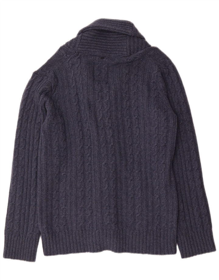 G-Star Suéter tipo cárdigan para hombre de lana azul marino grande