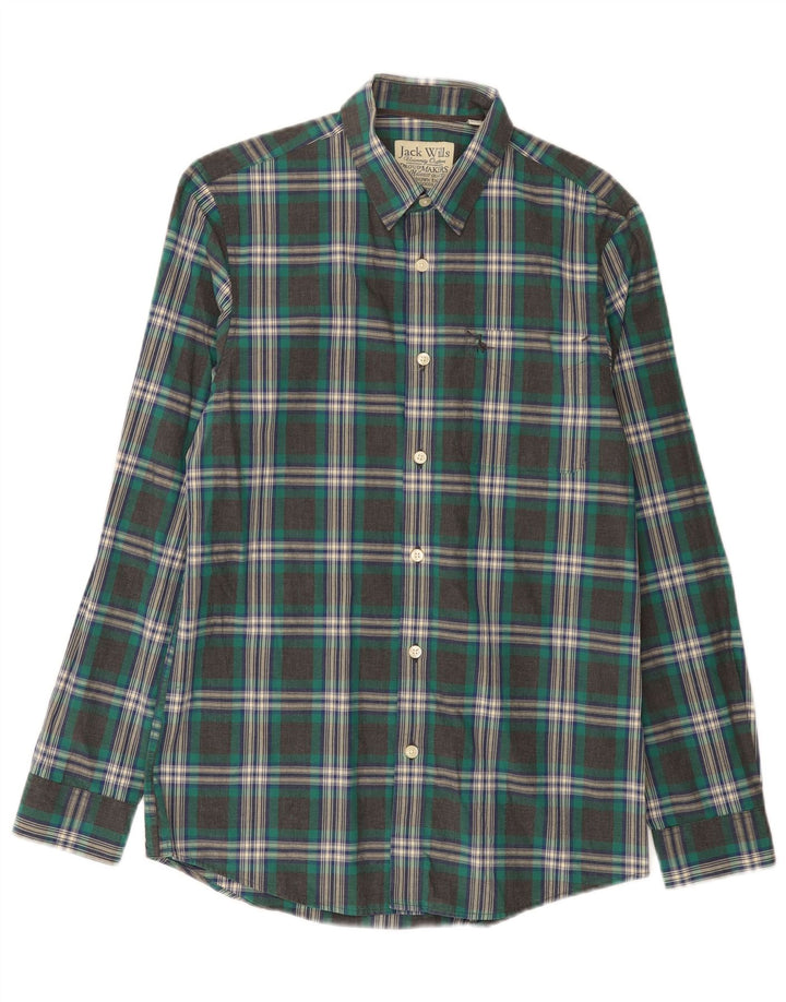 Camisa Jack Wills Hombre Small Gris Cuadros Algodón