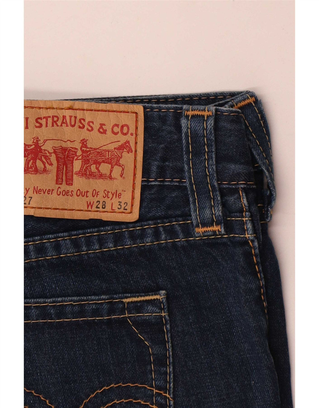 Levi's Mujer 927 Shorts De Mezclilla W28 Azul Marino Medio