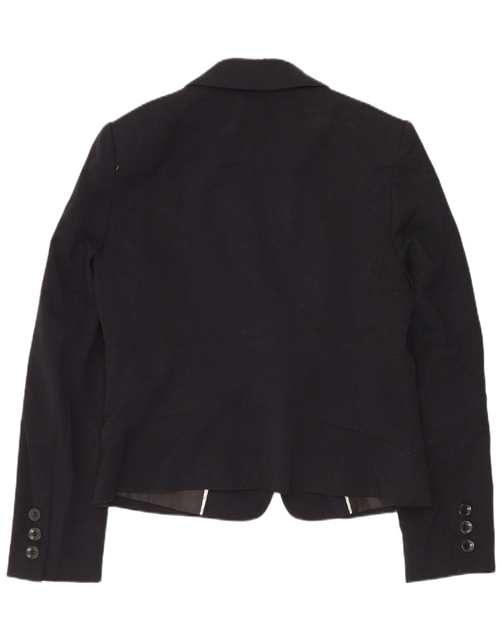 Marks & Spencer Chaqueta tipo blazer corta con 1 botón para mujer, talla 44, talla M, color negro