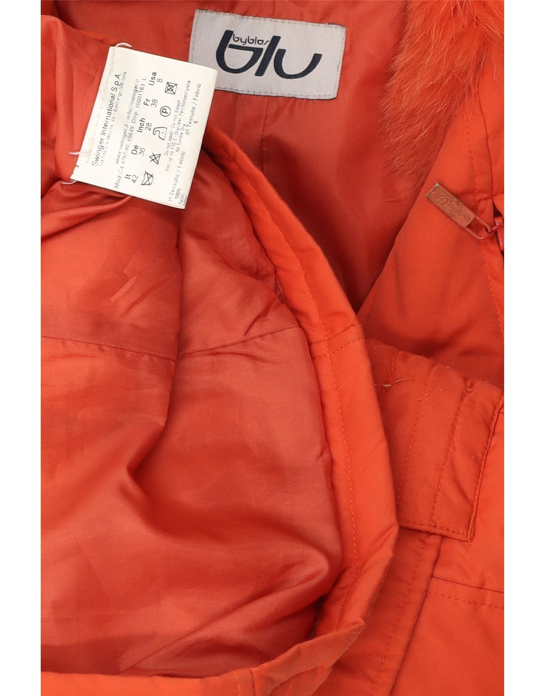 Chaqueta Acolchada Mujer Byblos IT 42 Mediana Naranja Nylon