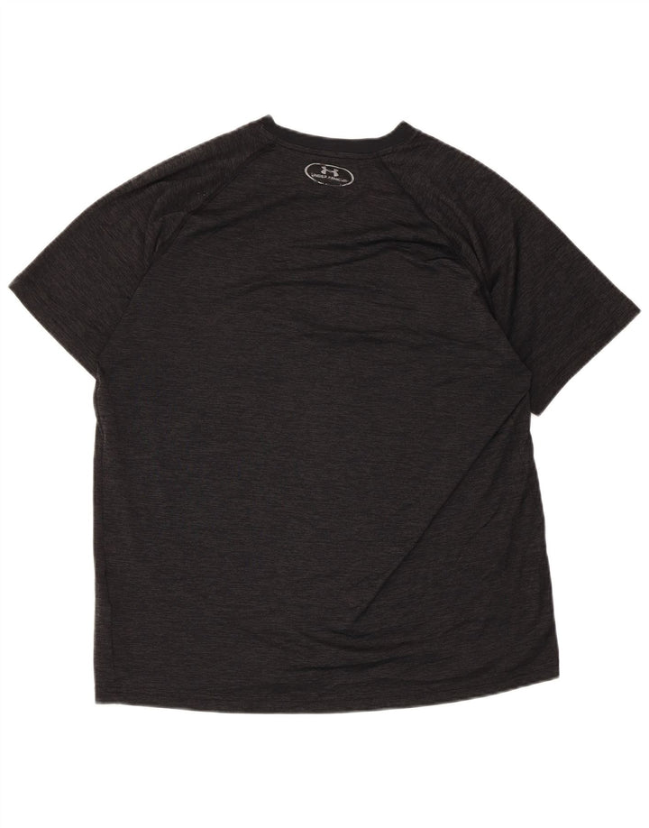 Under Armour Camiseta holgada con corte medio para hombre, color negro