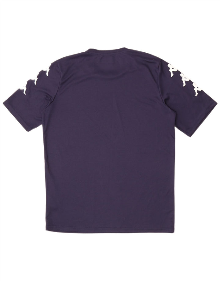 Kappa Hombre Camiseta Gráfica Top Medio Azul Marino Poliéster