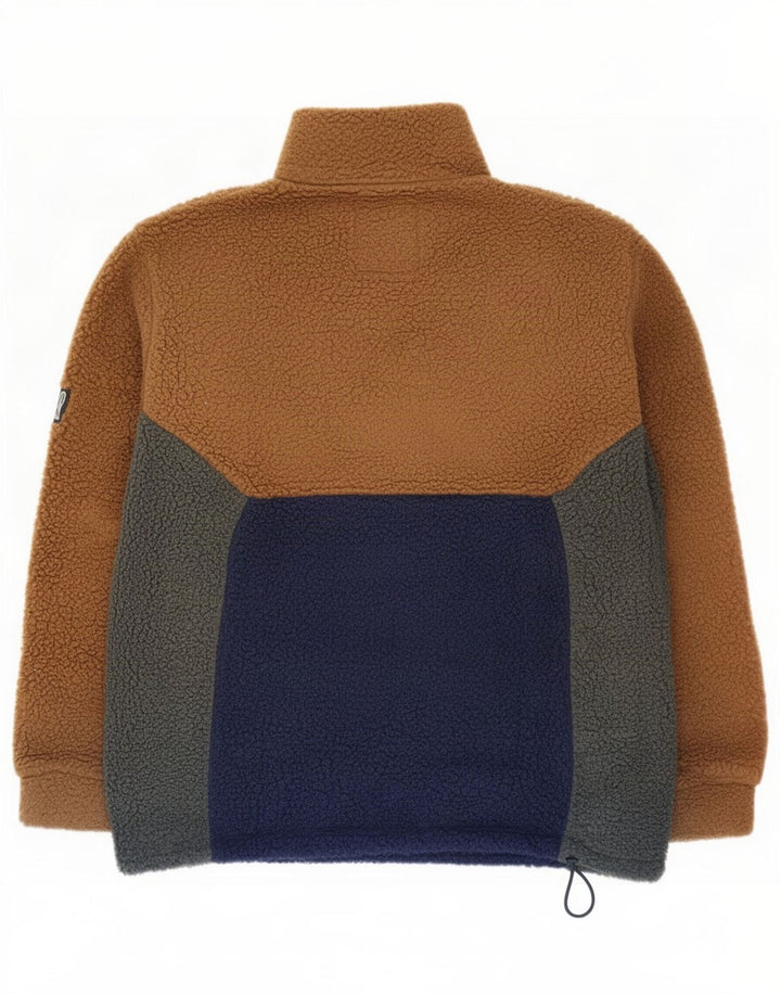Jersey de forro polar con cuello y cremallera para hombre Cape Horn Azul marino medio Colorblock
