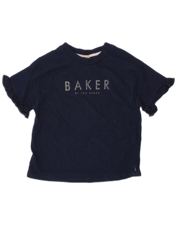 TED BAKER Camiseta gráfica para niña 6-7 años Azul Marino Algodón