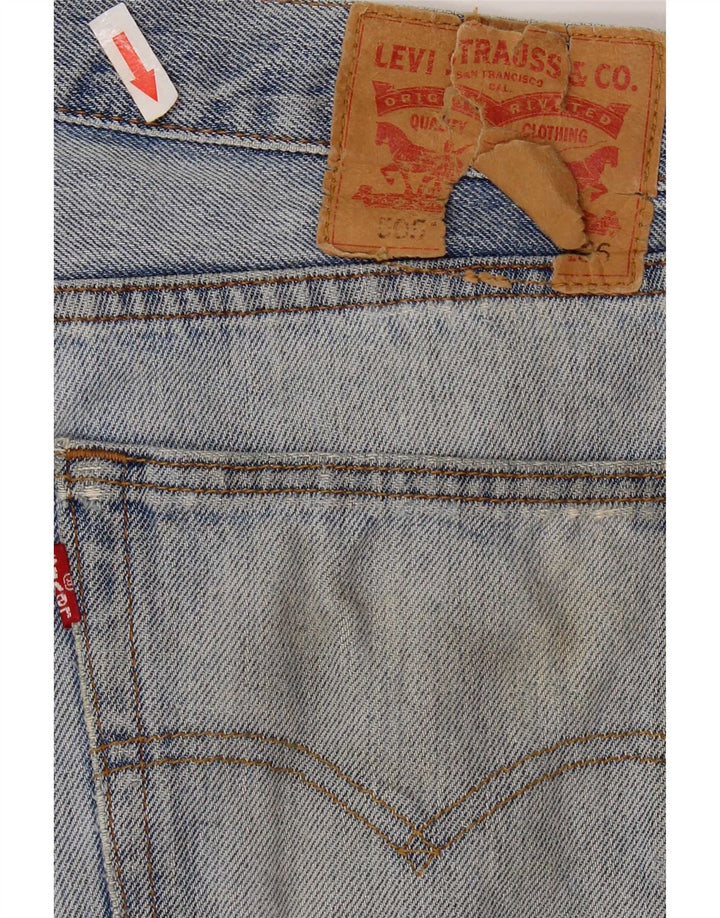 Levi's Jeans rectos desgastados 505 para hombre W34 L28 Algodón azul