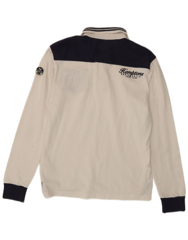 North Sails Polo De Manga Larga Con Gráfico Para Hombre Blanco Medio Color Block