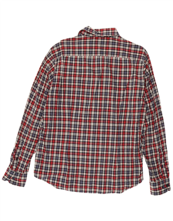 Camisa Gas Hombre XL Cuadros Rojos Algodón
