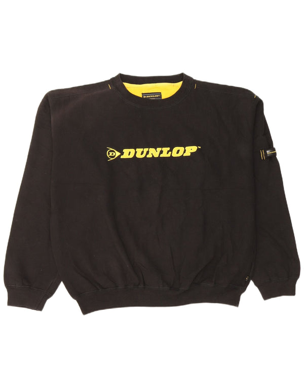 Dunlop Hombre Sudadera Gráfica Jumper XL Algodón Negro