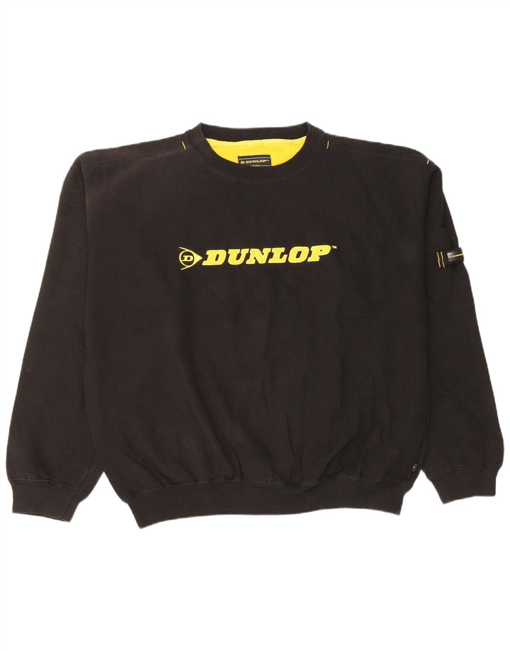 Dunlop Hombre Sudadera Gráfica Jumper XL Algodón Negro