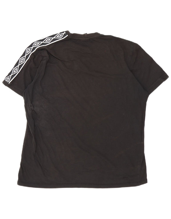 Umbro Camiseta gráfica para hombre Top 2XL Algodón geométrico negro