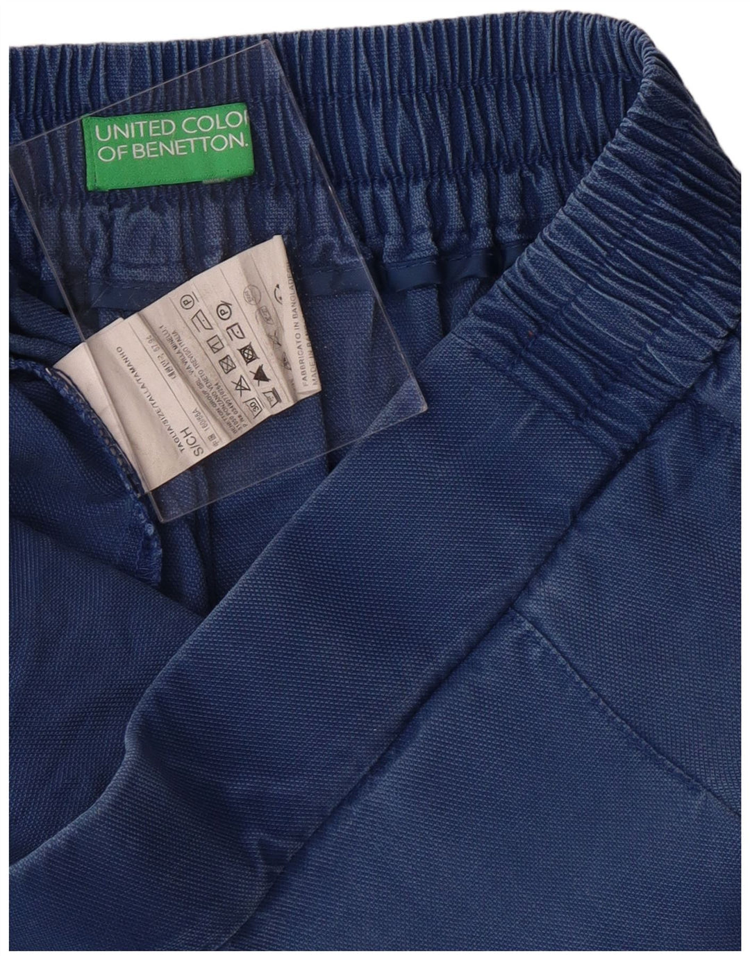 BENETTON Pantalones Capri Cónicos para Mujer Pequeños W26 L22 Lyocell Azul