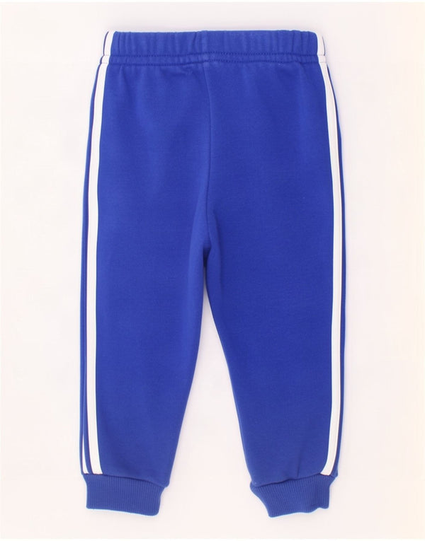Adidas - Pantalón de chándal para bebé, niño, 3-6 meses, algodón azul