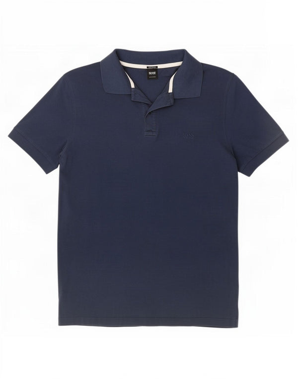 Hugo Boss Polo de corte regular para hombre 2XL Algodón azul marino