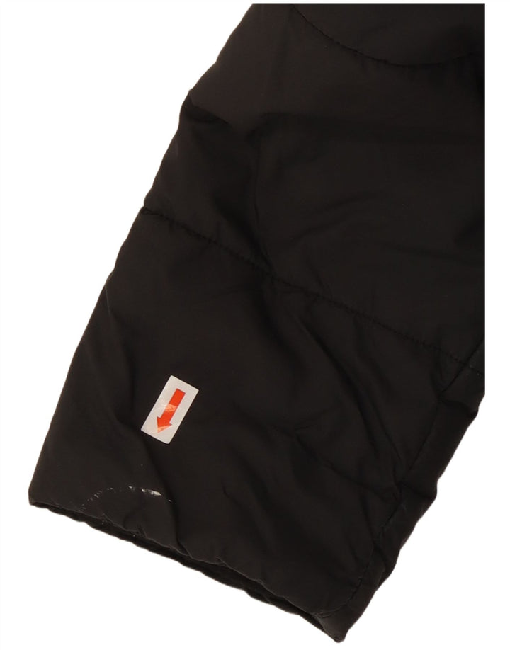 ADIDAS Chaqueta acolchada con capucha para mujer UK 8 Small Poliéster negro