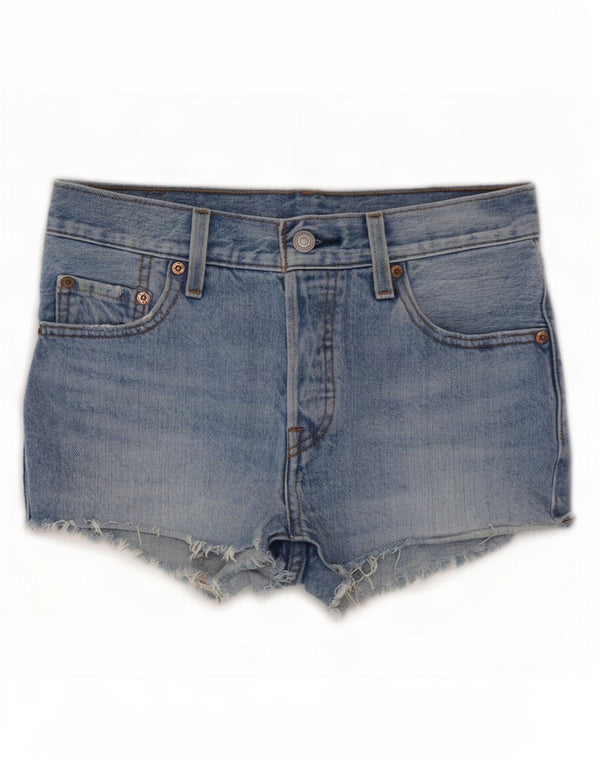 Levi's Mujer 501 Shorts De Mezclilla Pequeño W25 Algodón Azul