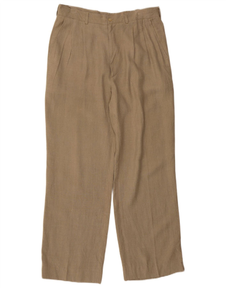 Vintage Mujer Pegged Chino Pantalones W30 L28 Beige