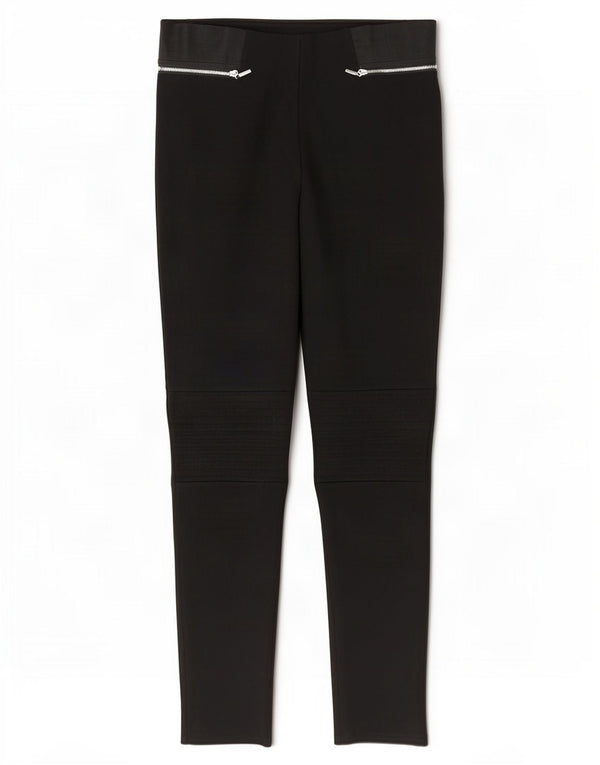 Zara Mujer Pantalones Cortos Ajustados Grande W30 L26 Negro