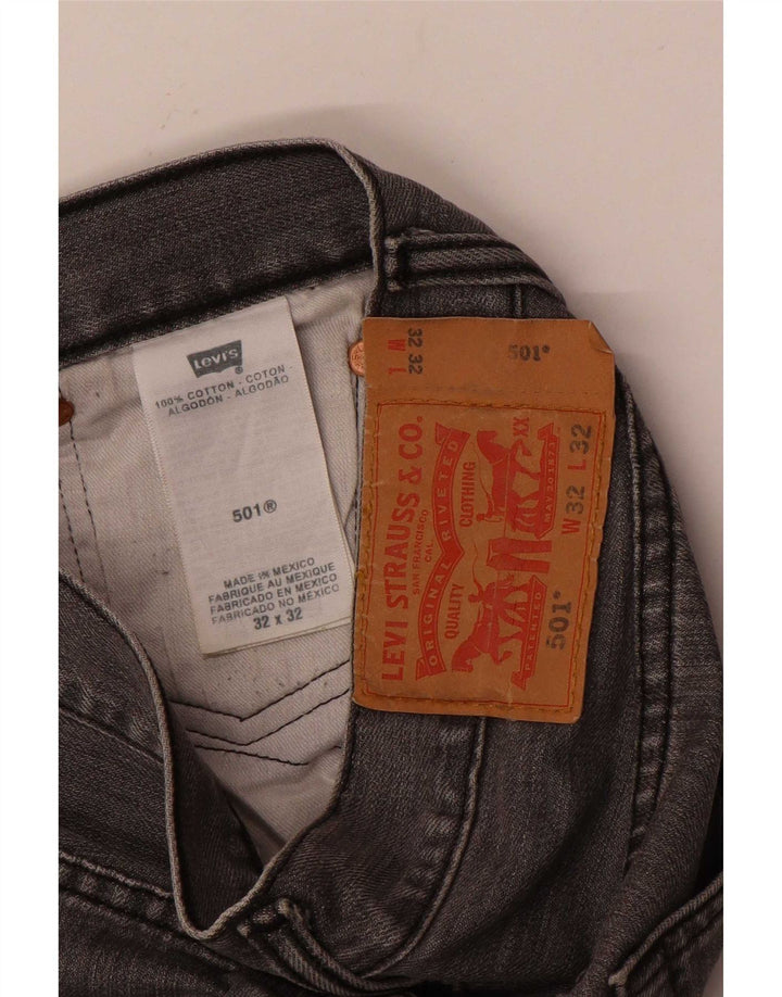 Levi's Vaqueros rectos 501 para hombre W32 L32 Algodón gris