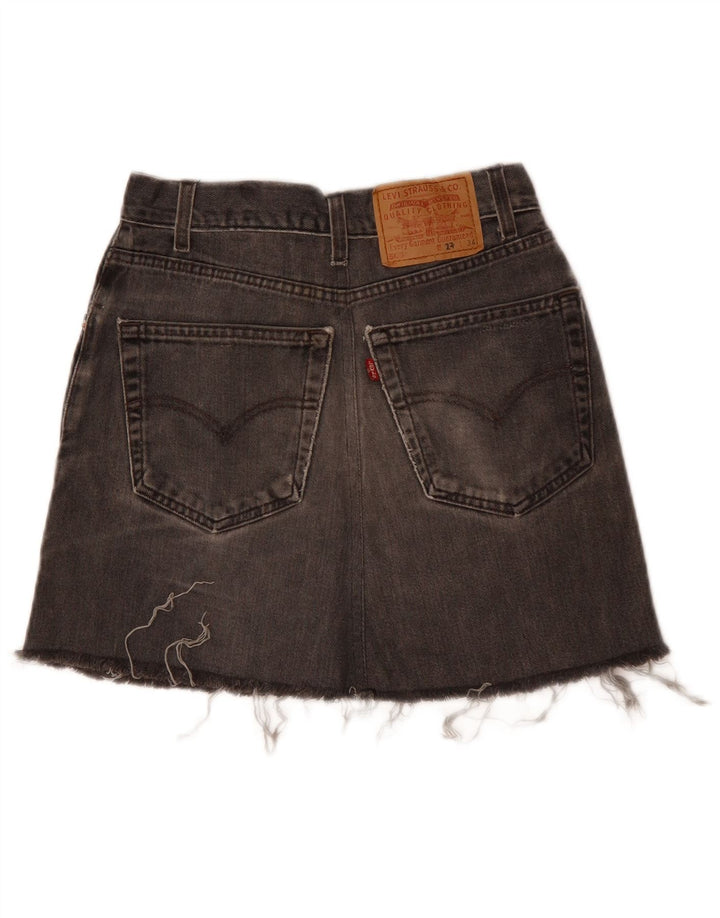 Levi's Mujer 503 Falda Vaquera W24 XS Gris