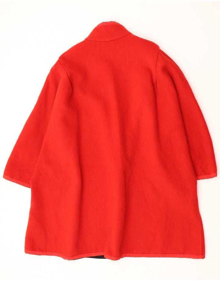 Vintage mujer reversible abrigo Reino Unido 14 medio negro colorblock