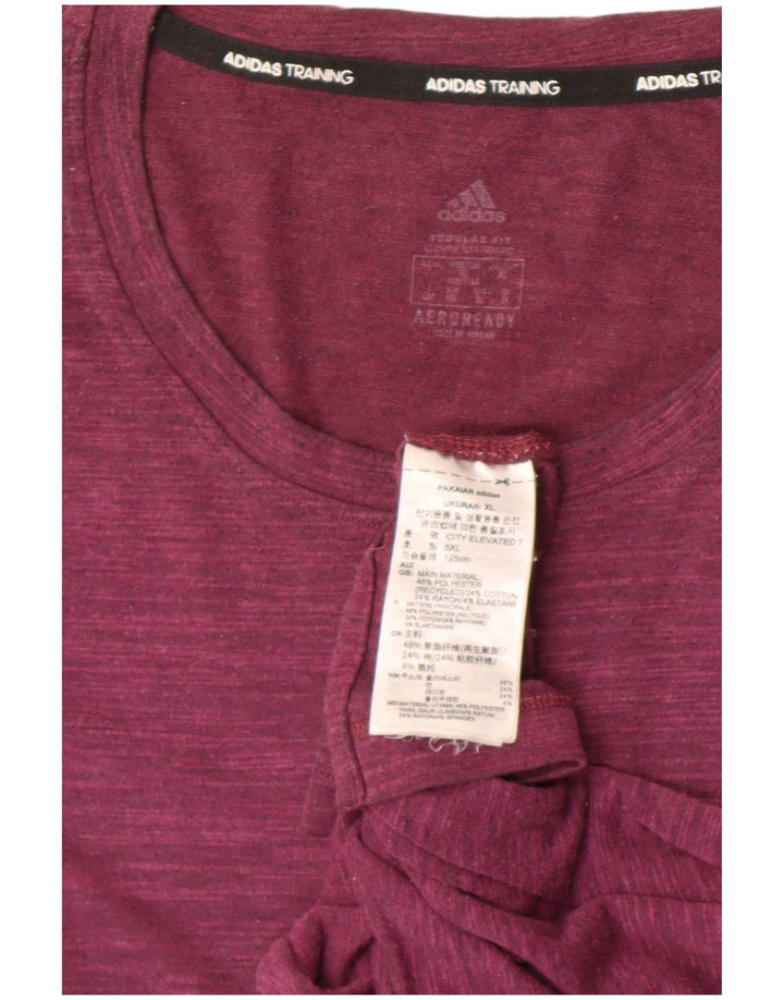 Adidas Camiseta Hombre Top XL Poliéster Moteado Burdeos