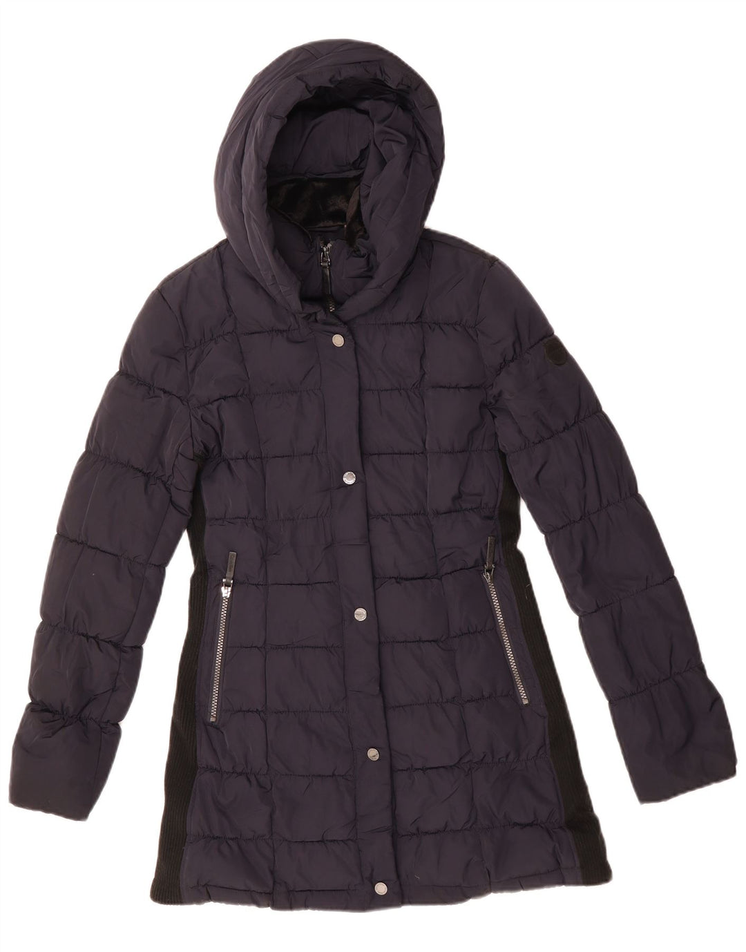CALVIN KLEIN Abrigo acolchado extragrande para mujer UK 10 Small Azul marino