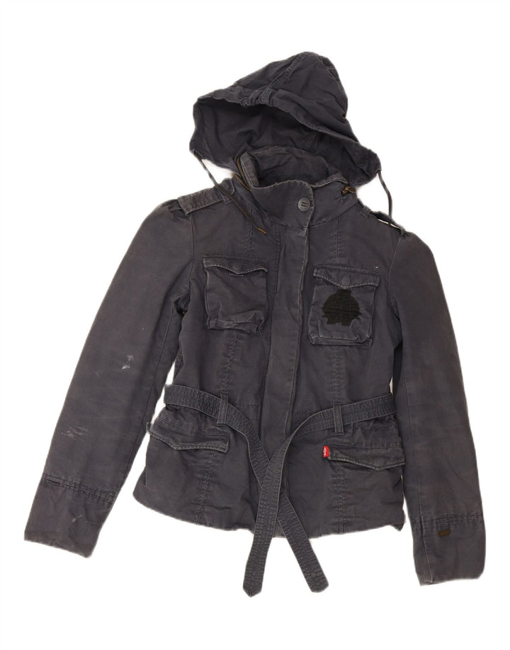 Levi's Chaqueta utilitaria con capucha para mujer Reino Unido 14 Algodón azul marino mediano
