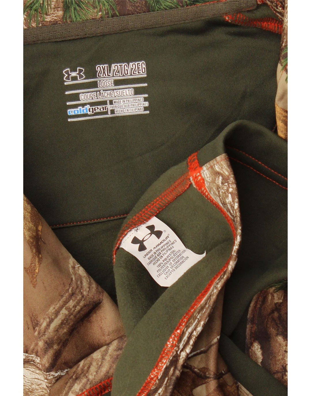 UNDER ARMOUR Camiseta de chándal Cold Gear para hombre, talla 2XL, color marrón