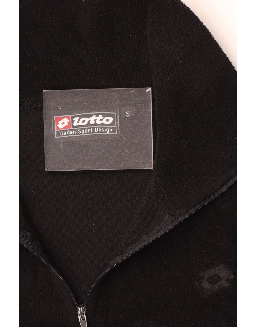 Lotto Hombre Jersey De Forro Polar Con Cremallera Y Cuello Pequeño Negro