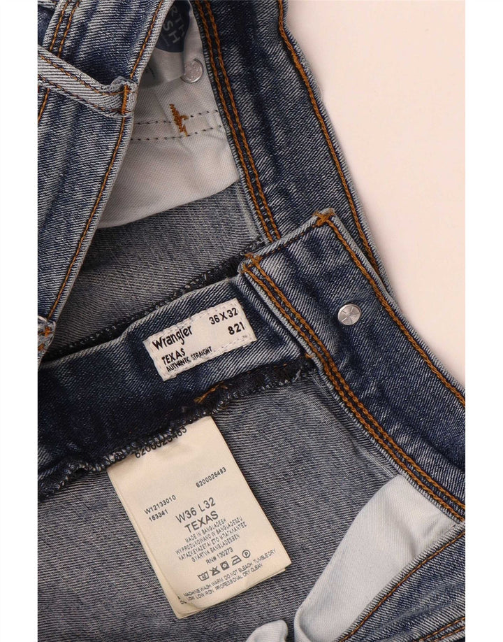 Vaqueros Wrangler Hombre Rectos W36 L32 Algodón Azul